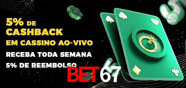 Promoções do cassino ao Vivo BET67